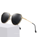 Sunglasses new polarized men large frame thin legs fashion sunglasses outdoor travel metal PC gradient foreign trade 2220